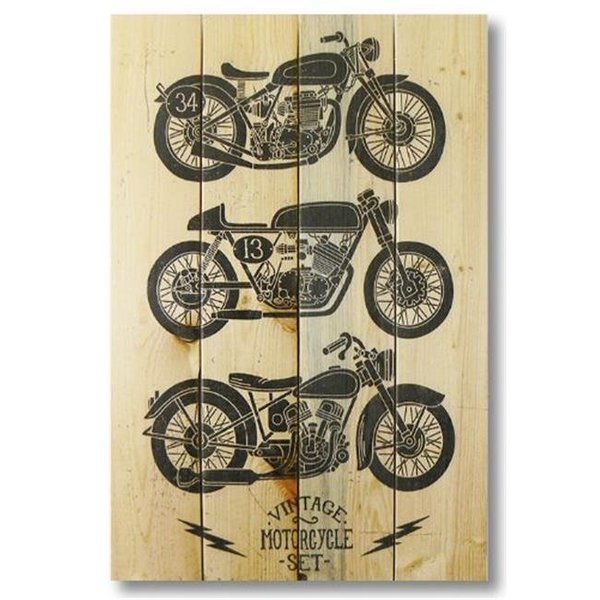 Wile E. Wood Wile E. Wood WVMS1420 14 x 20 Vintage Motorcycle Wood Art WVMS1420